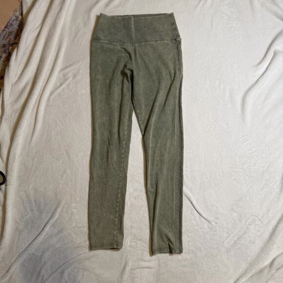 Aerie Pants - Aerie Chill Play Move Sage Green Leggings Earthy 90s Lace Medium Cotton